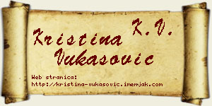 Kristina Vukasović vizit kartica